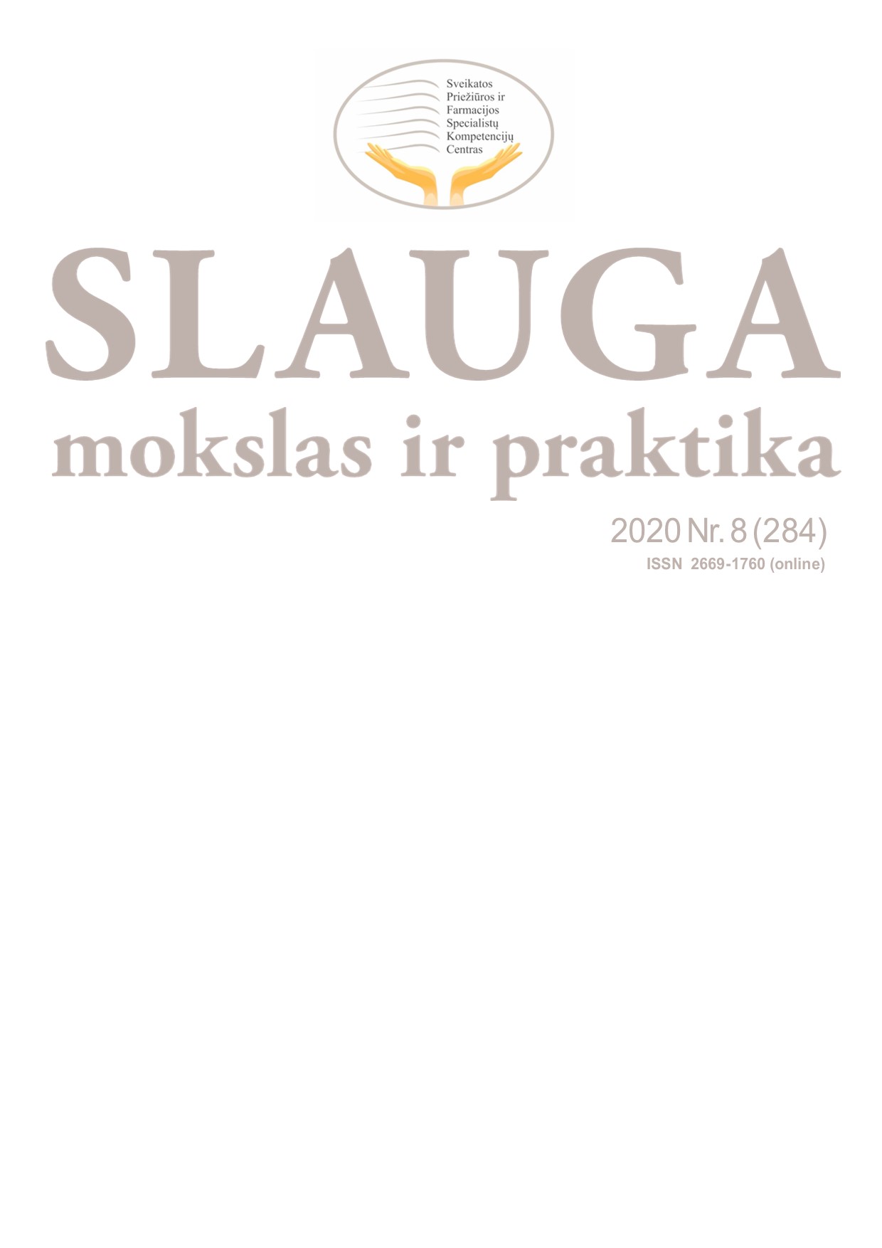 Slauga. Mokslas ir praktika viršelis